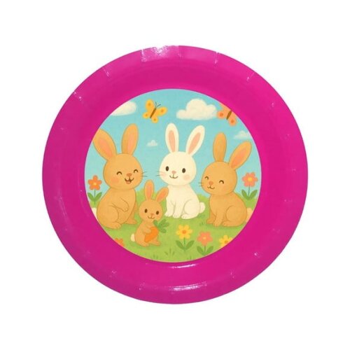 Prato de Papel Personalizado Coelhinhos