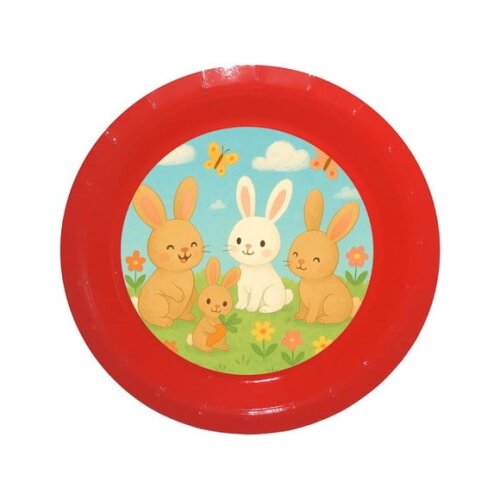 Prato de Papel Personalizado Coelhinhos