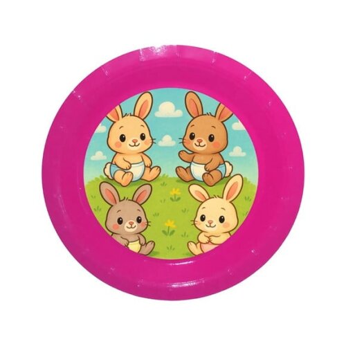 Prato de Papel Personalizado Coelhinhos Baby