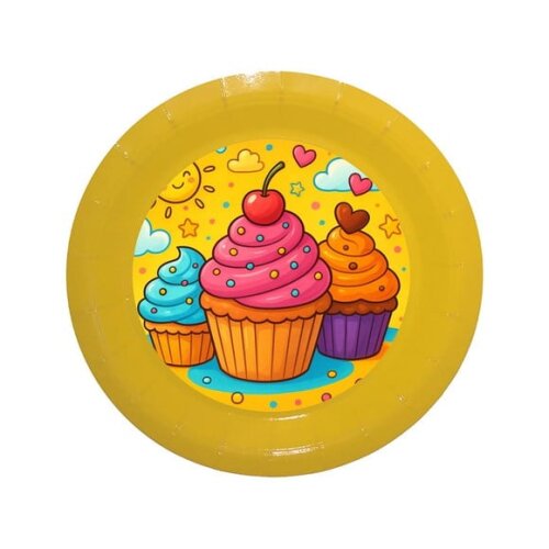 Prato de Papel Personalizado Cupcakes