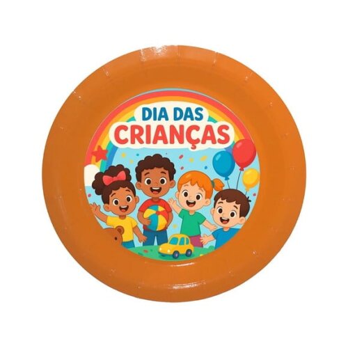 Prato de Papel Personalizado Dia das Crianças