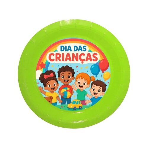 Prato de Papel Personalizado Dia das Crianças