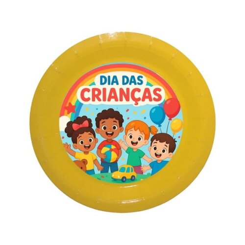 Prato de Papel Personalizado Dia das Crianças