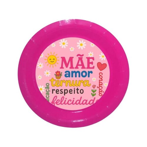Prato de Papel Personalizado Dia das Mães