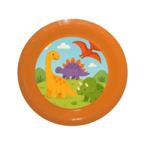 Prato de Papel Personalizado Dinossauros