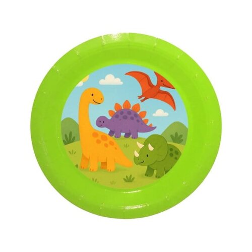 Prato de Papel Personalizado Dinossauros