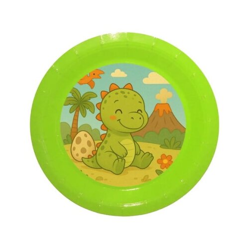 Prato de Papel Personalizado Dinossauro Baby