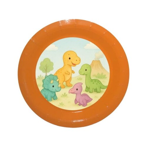 Prato de Papel Personalizado Dinossauros Baby