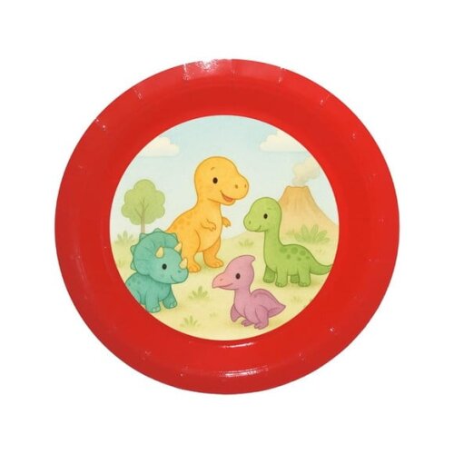 Prato de Papel Personalizado Dinossauros Baby