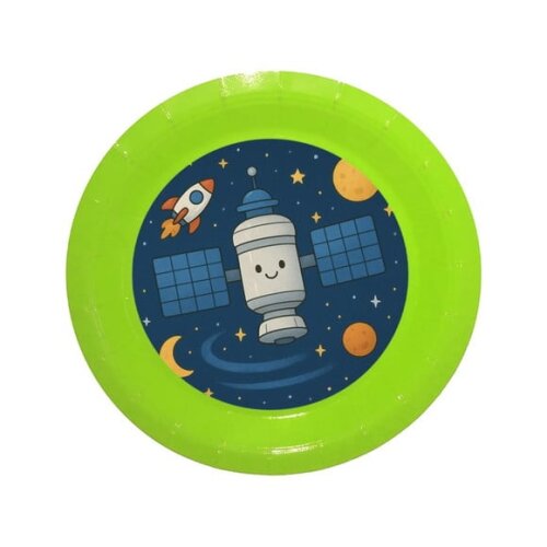 Prato de Papel Personalizado Estação Espacial