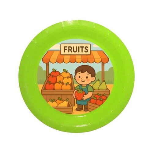 Prato de Papel Personalizado Feira de Frutas