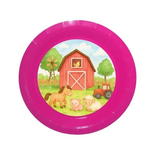 Prato de Papel Personalizado Fazendinha Aquarela