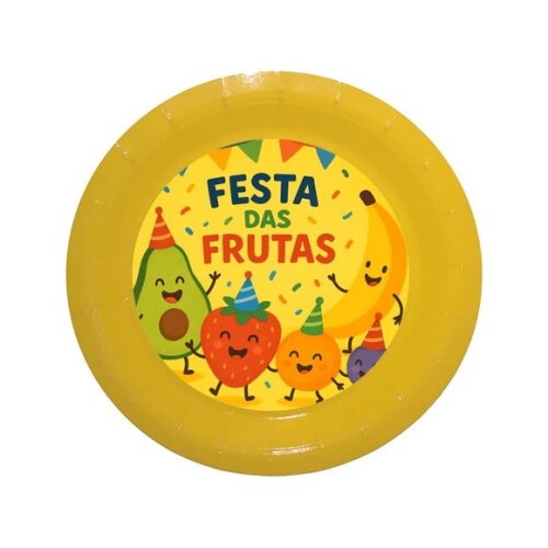 Prato de Papel Personalizado Festa das Frutas