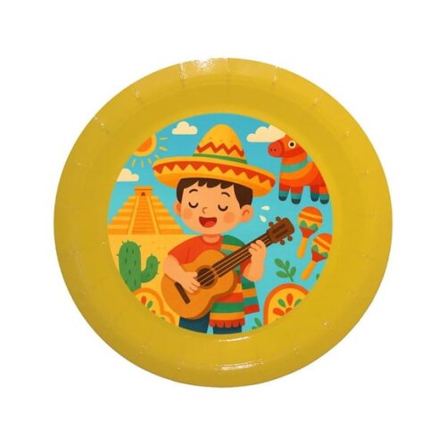 Prato de Papel Personalizado Festa Mexicana