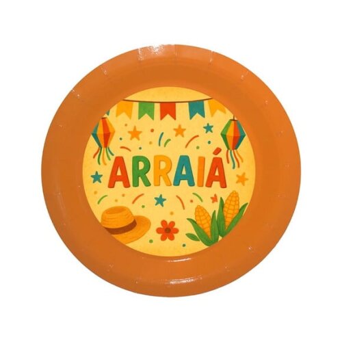 Prato de Papel Personalizado Festa Junina Arraiá