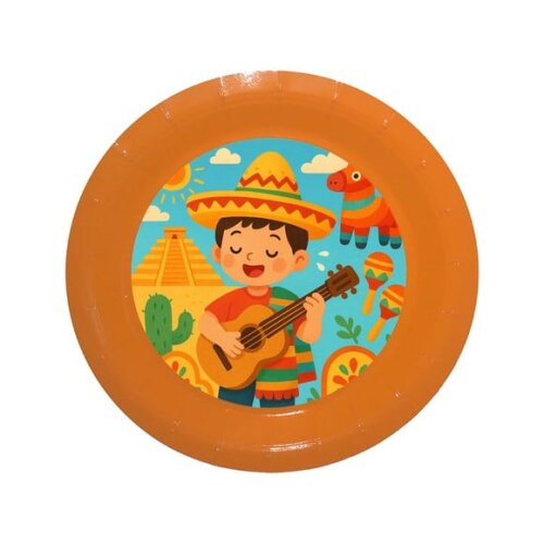 Prato de Papel Personalizado Festa Mexicana