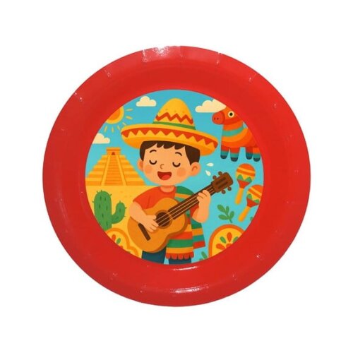 Prato de Papel Personalizado Festa Mexicana