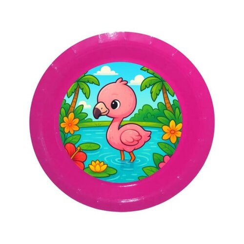 Prato de Papel Personalizado Flamingo Baby