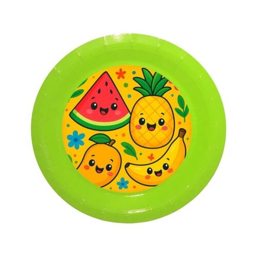 Prato de Papel Personalizado Frutas Tropicais