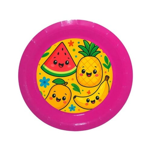 Prato de Papel Personalizado Frutas Tropicais