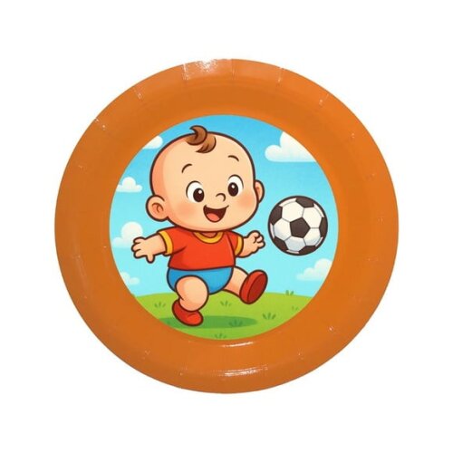 Prato de Papel Personalizado Futebol Baby