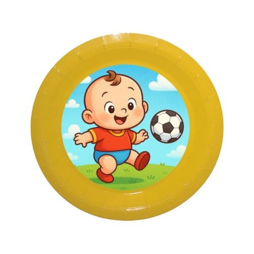 Prato de Papel Personalizado Futebol Baby
