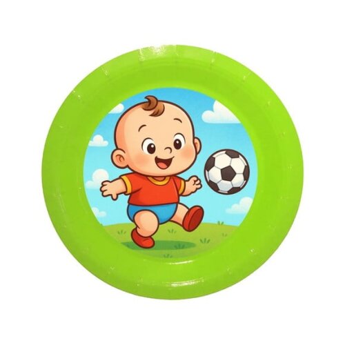 Prato de Papel Personalizado Futebol Baby