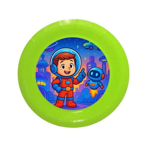 Prato de Papel Personalizado Futurismo Infantil