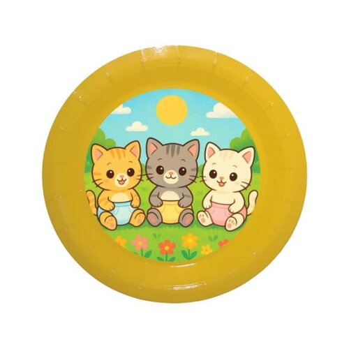 Prato de Papel Personalizado Gatinhos Baby