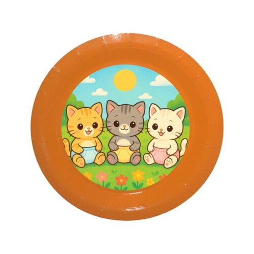 Prato de Papel Personalizado Gatinhos Baby