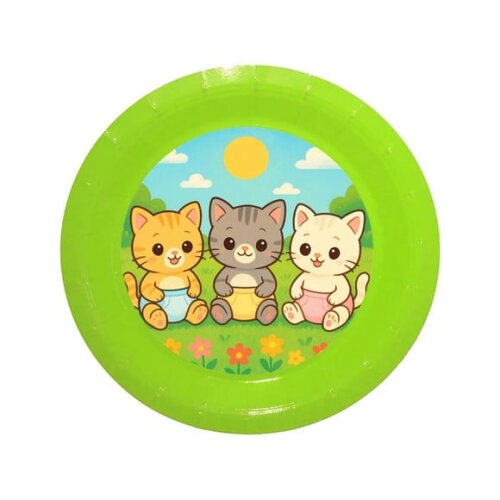 Prato de Papel Personalizado Gatinhos Baby