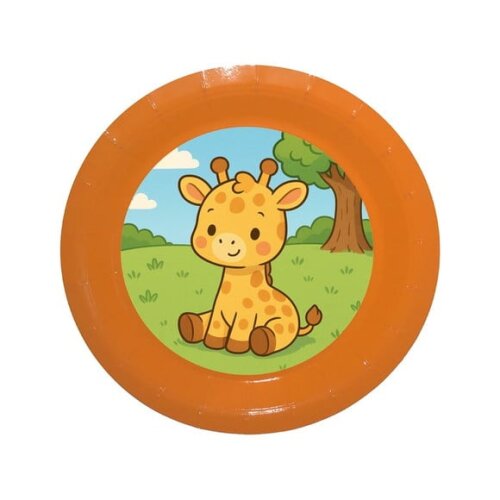 Prato de Papel Personalizado Girafinha Baby