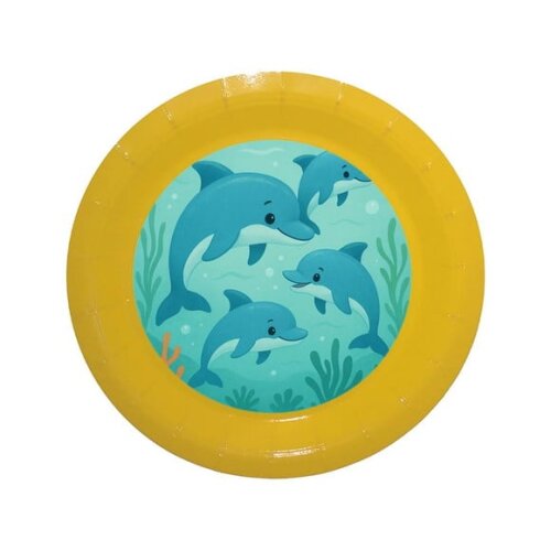 Prato de Papel Personalizado Golfinhos