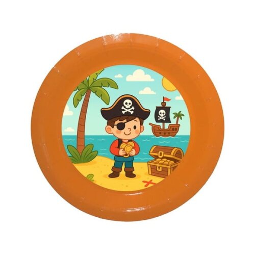 Prato de Papel Personalizado Ilha Pirata