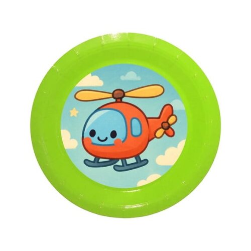 Prato de Papel Personalizado Helicóptero