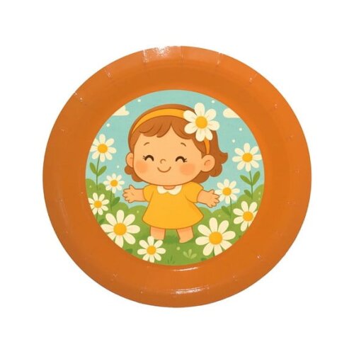 Prato de Papel Personalizado Jardim das Margaridas