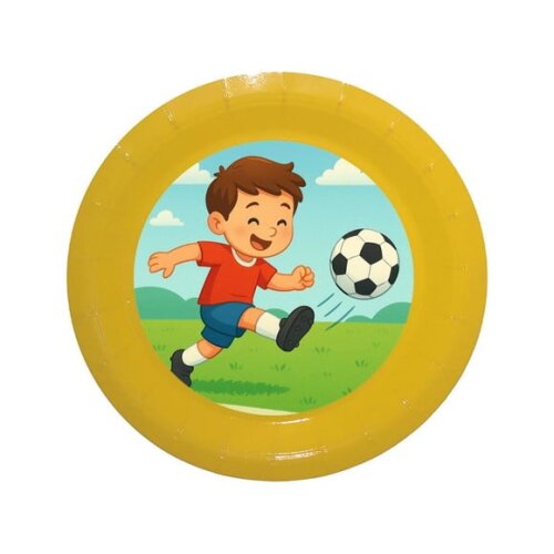 Prato de Papel Personalizado Jogador de Futebol