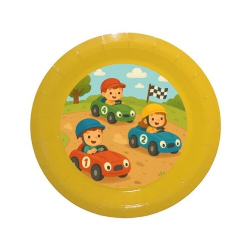 Prato de Papel Personalizado Kart Infantil