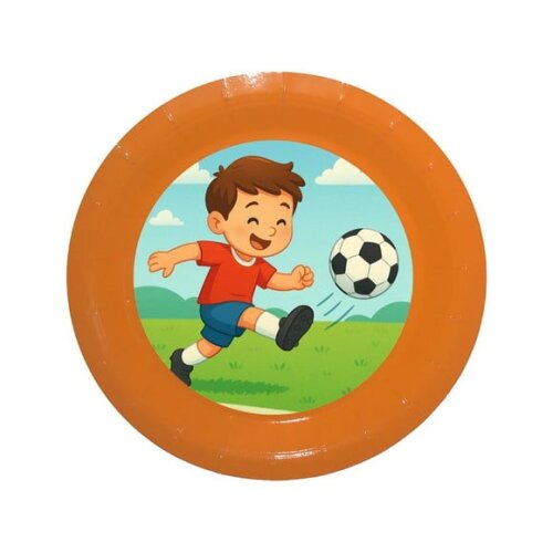 Prato de Papel Personalizado Jogador de Futebol