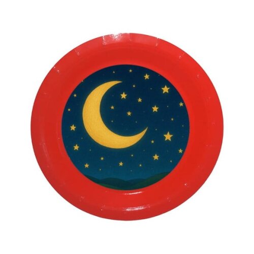Prato de Papel Personalizado Lua e Estrelas