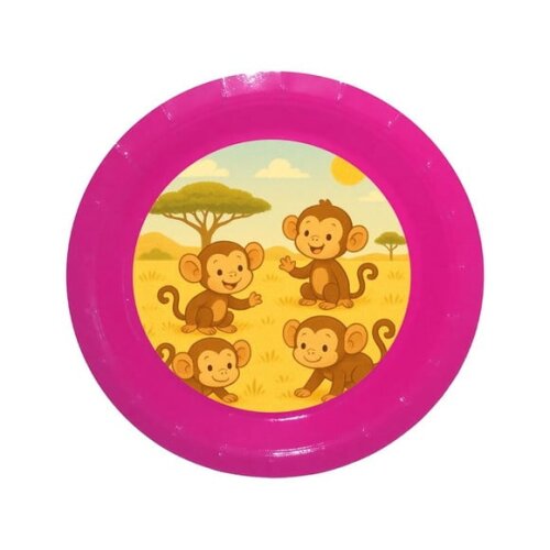 Prato de Papel Personalizado Macaquinhos