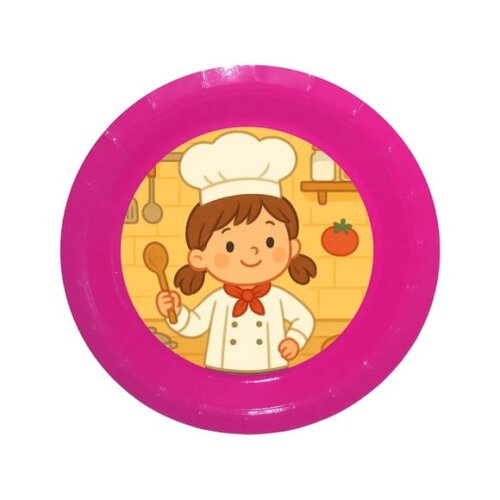 Prato de Papel Personalizado Mini Chefe Menina
