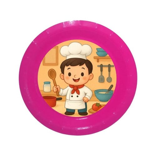 Prato de Papel Personalizado Mini Chefe Menino