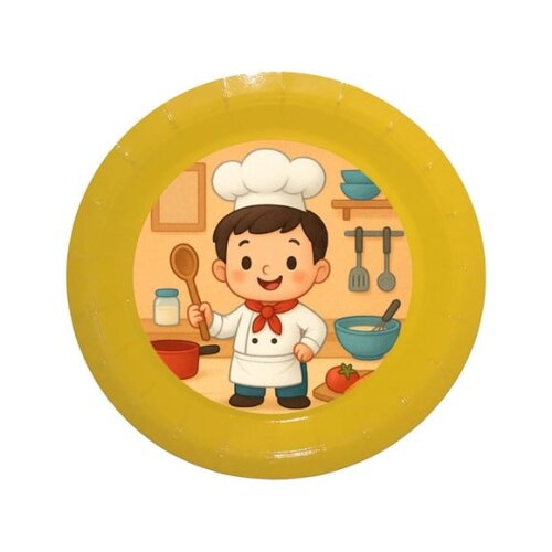 Prato de Papel Personalizado Mini Chefe Menino