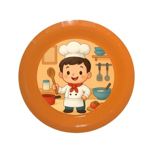 Prato de Papel Personalizado Mini Chefe Menino