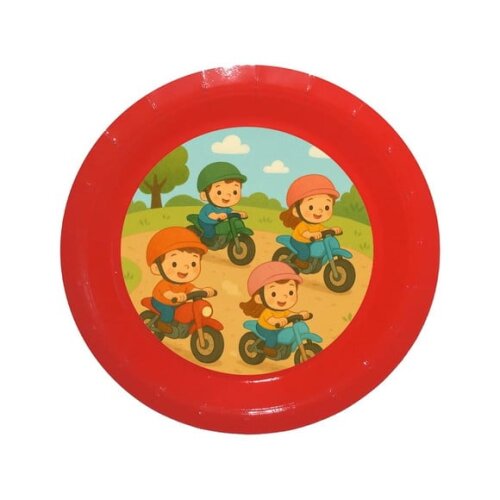 Prato de Papel Personalizado Motocicletas Kids