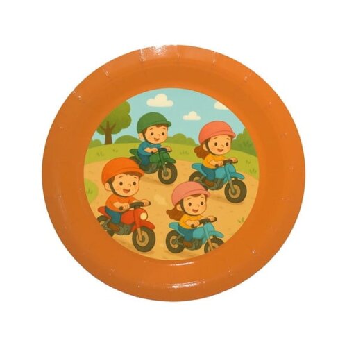 Prato de Papel Personalizado Motocicletas Kids