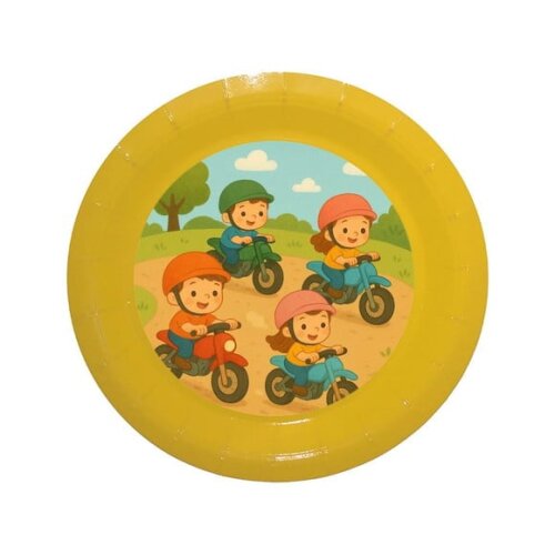 Prato de Papel Personalizado Motocicletas Kids