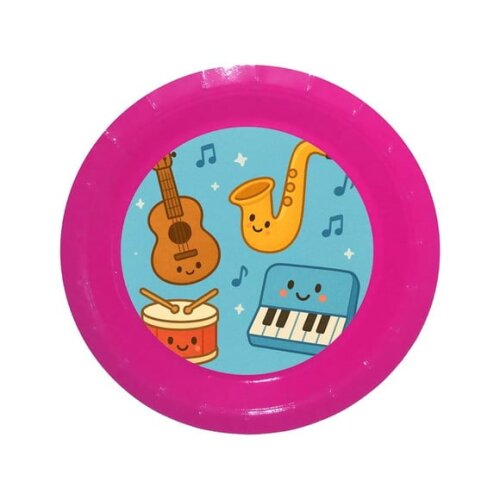 Prato de Papel Personalizado Músicas Instrumentos