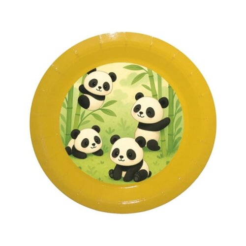 Prato de Papel Personalizado Pandinhas